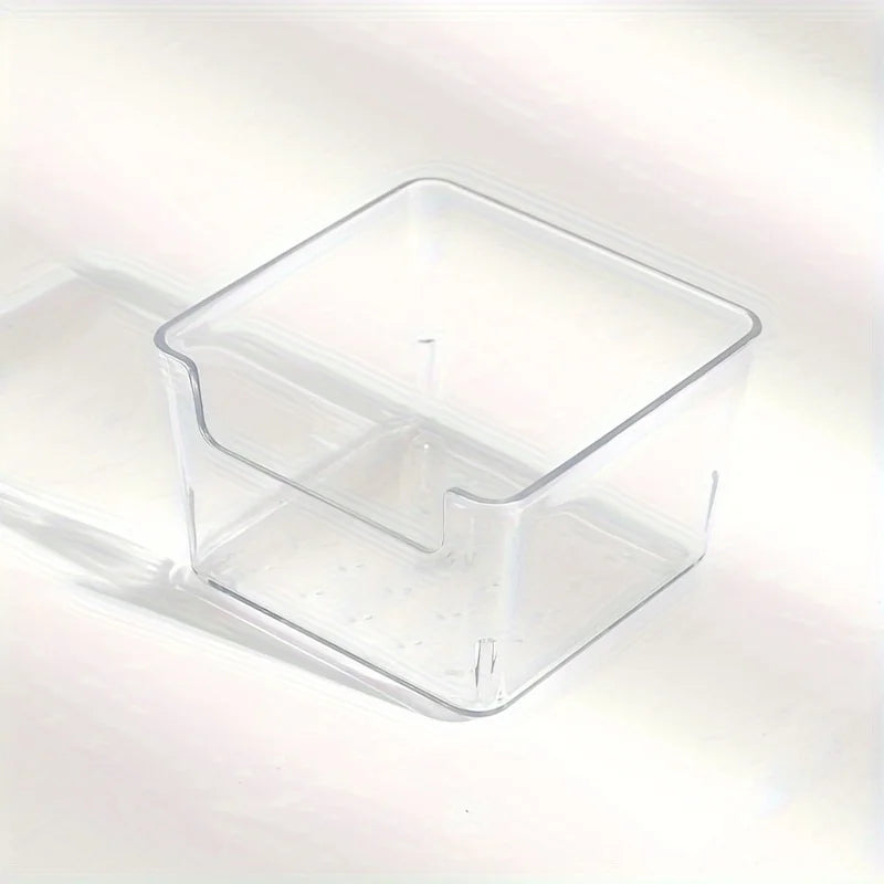 2pcs Transparent Sticky Note Keeper – Compact Desk Organizer Sticky Note Holder Babs