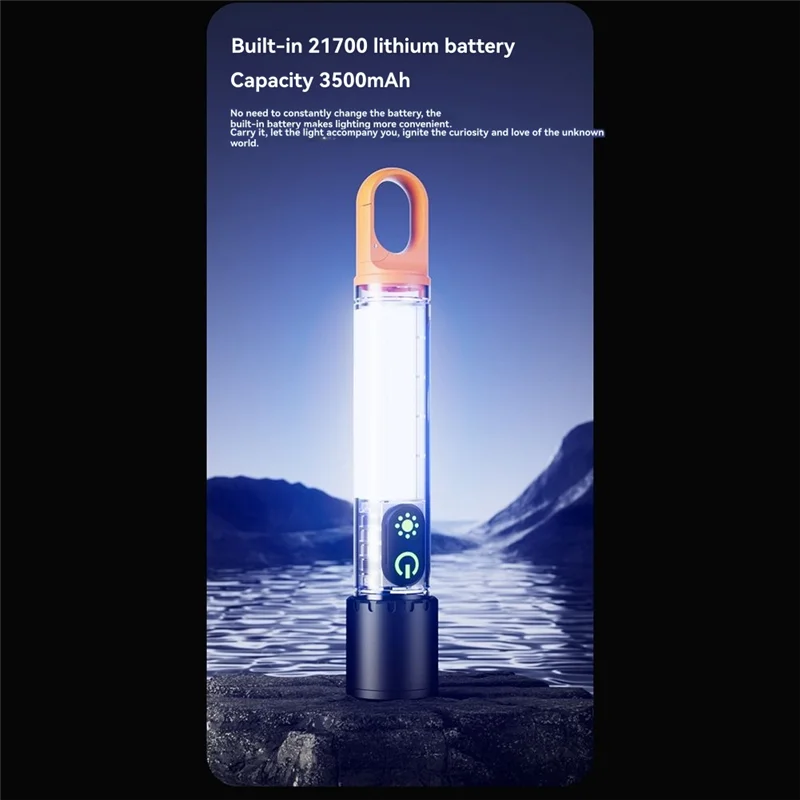 Zoom Flashlight 3500mAh Type-C Rechargeable with Side Light Rechargeable Flashlight Babs