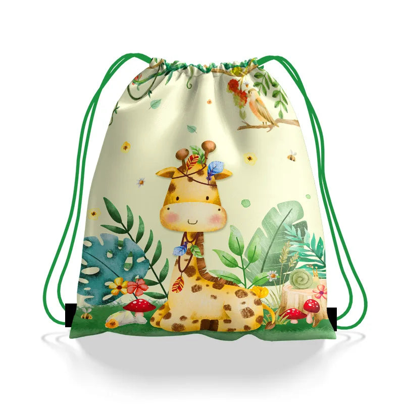 Non-Woven Drawstring Party Gift Bags for Boys & Girls Party Favor Bag Babs Giraffe 27x34cm