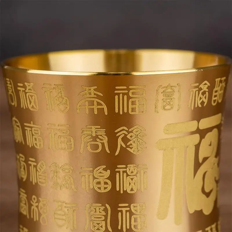 Brass Fortune Bowl – Decorative Hundred Blessings Cup | Home & Office Decorative Brass Bowl Babs