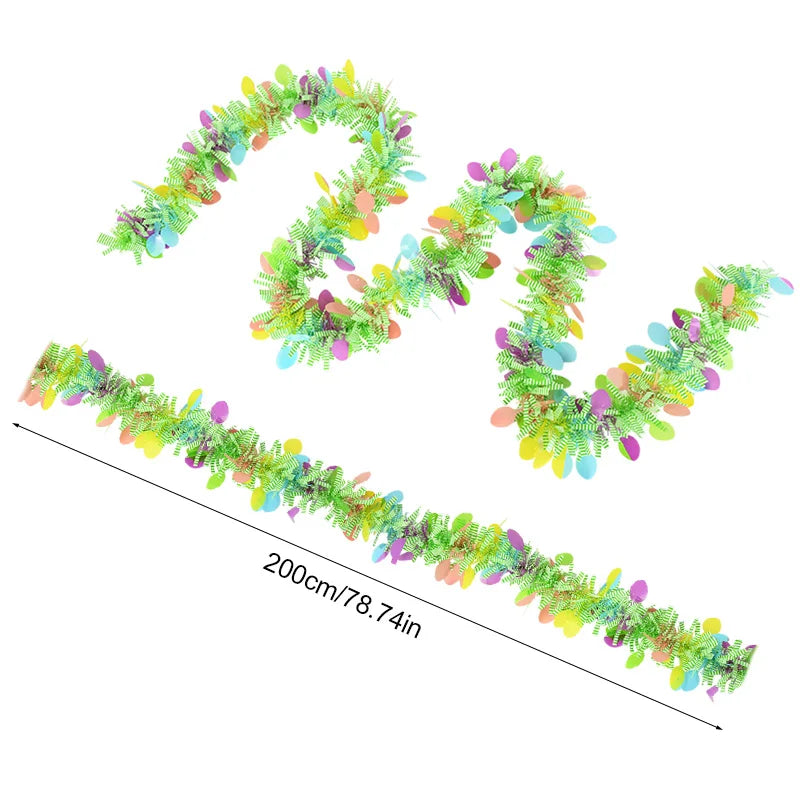 2M Easter Colorful Hanging Garland DIY Wreath Spring Decor Easter Garland Decoration Babs