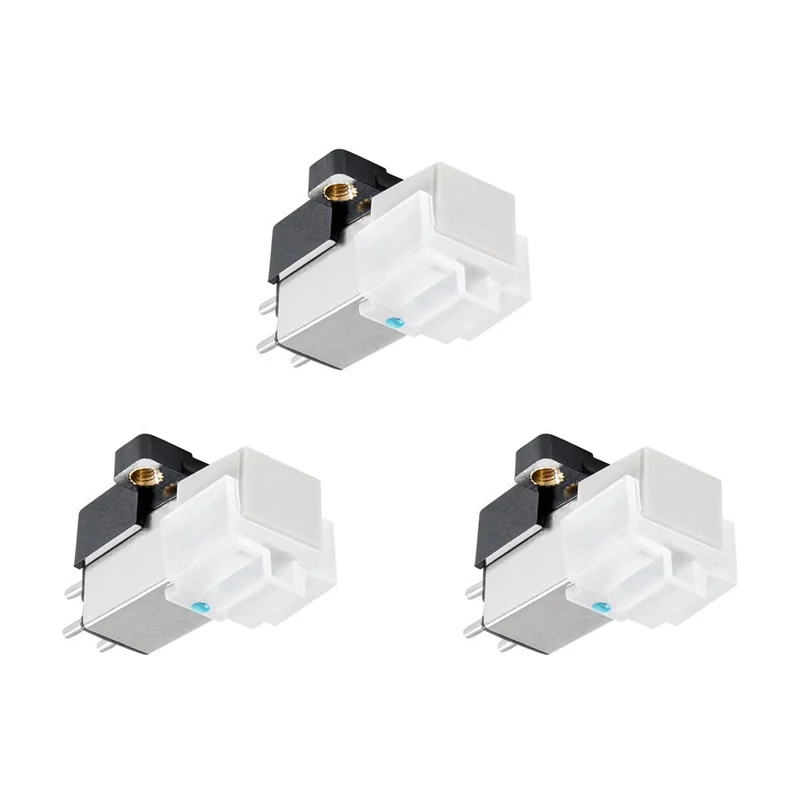 AT3600L Magnetic Cartridge Stylus – LP Vinyl Record Needle 3-Pack Turntable Stylus Cartridge Babs White