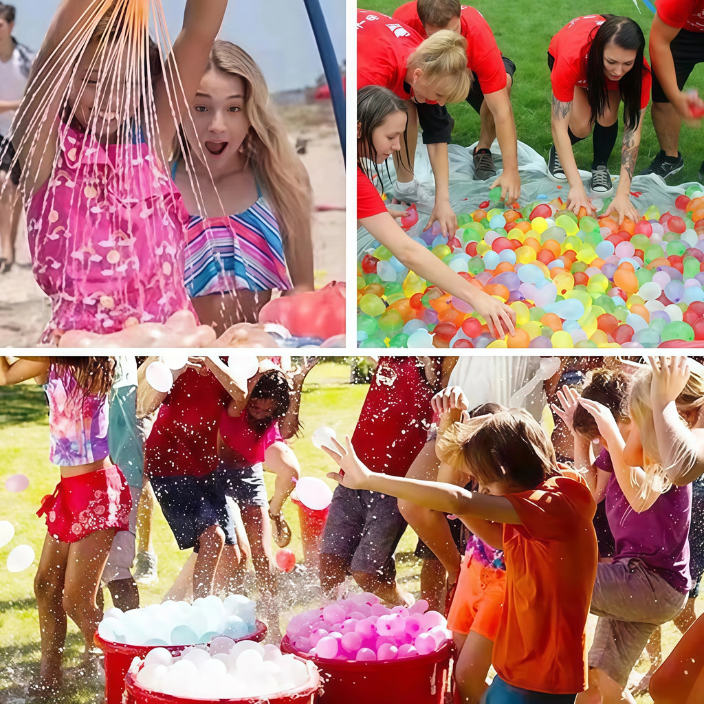 111Pcs Self-Tie Water Balloons – Fast Fill Splash Balls Set Water Balloon Set Babs