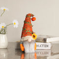 Fall Harvest Gnome Plush Faceless Doll – Autumn Home Decor Holiday Gnome Ornament Babs Orange
