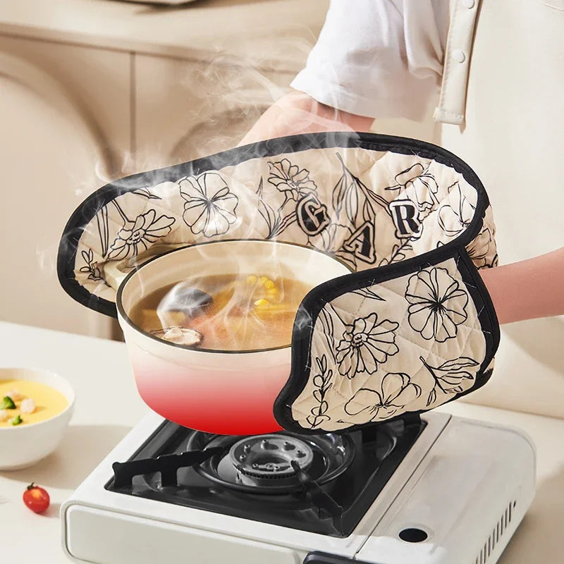 Heat-Resistant Oven Gloves – Thickened Kitchen Baking Mitts Oven Mitts Babs