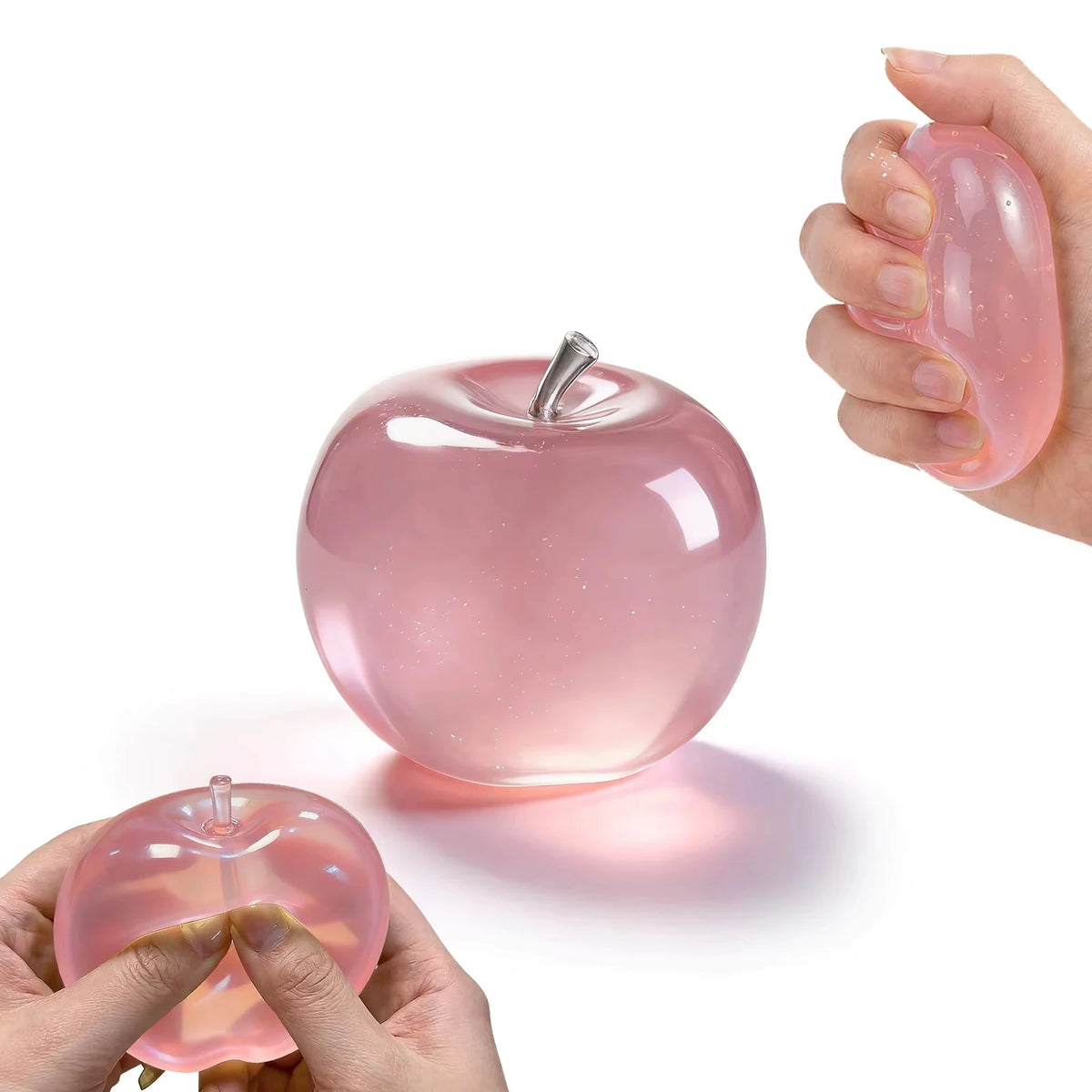 Squishy Green Apple Squeeze Ball – Fidget Sensory Party Gift Fidget Squeeze Toy Babs 1pc Pink
