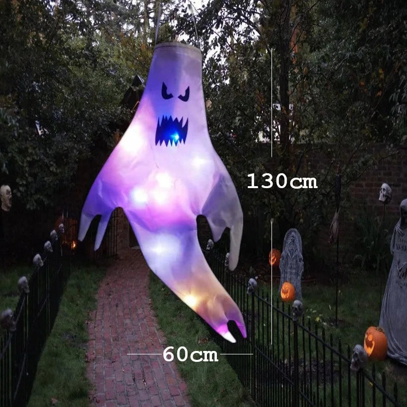 Halloween LED Glowing Ghost Hanging Decoration 130cm Halloween Hanging Decoration Babs A-001