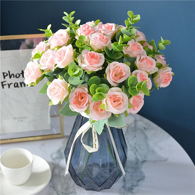 Silk Rose Artificial Bouquet – Wedding & Home Décor Gift Artificial Flower Bouquet Babs