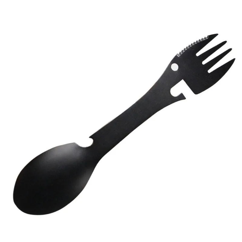 5-in-1 Stainless Steel Camping Utensil Set – Fork, Spoon & More Camping Flatware Set Babs 1PC
