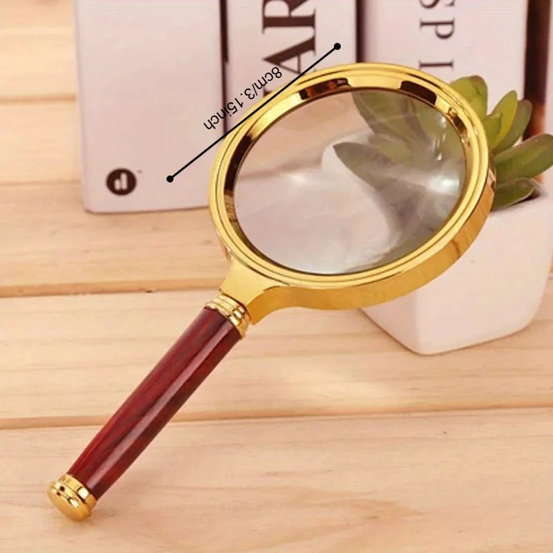 50x HD Metal Handheld Magnifying Glass – Reading & Science Handheld Magnifier Babs