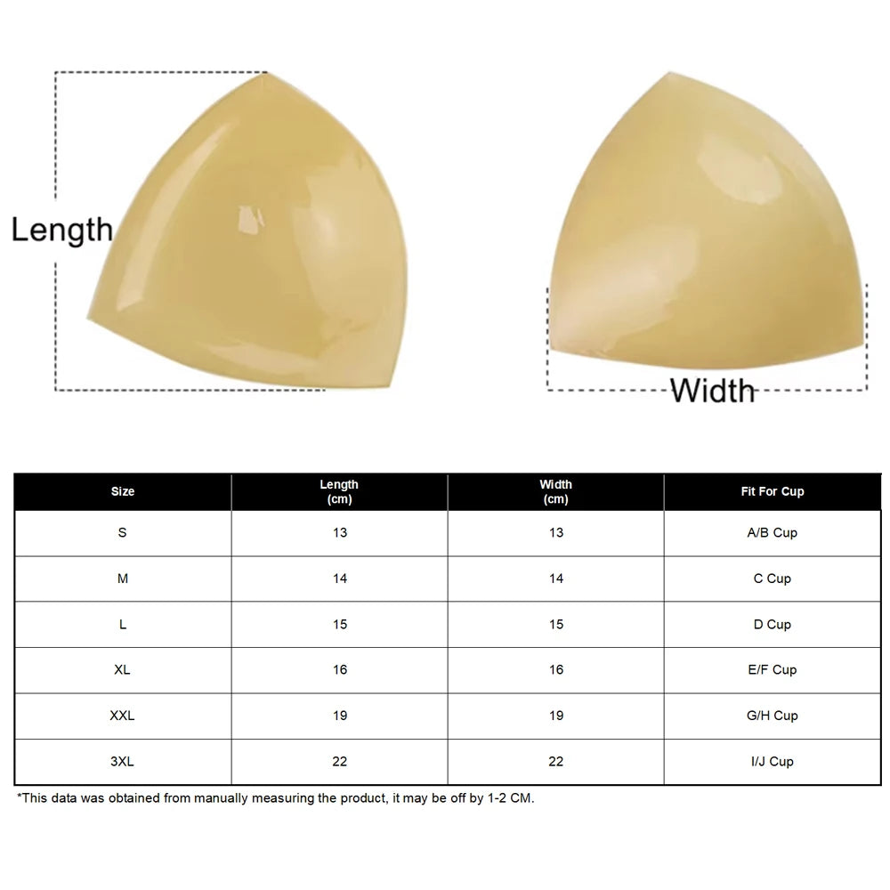 Sticky Push-Up Bra Inserts – Adhesive Silicone Bikini Cup Pads Adhesive Bra Inserts Babs