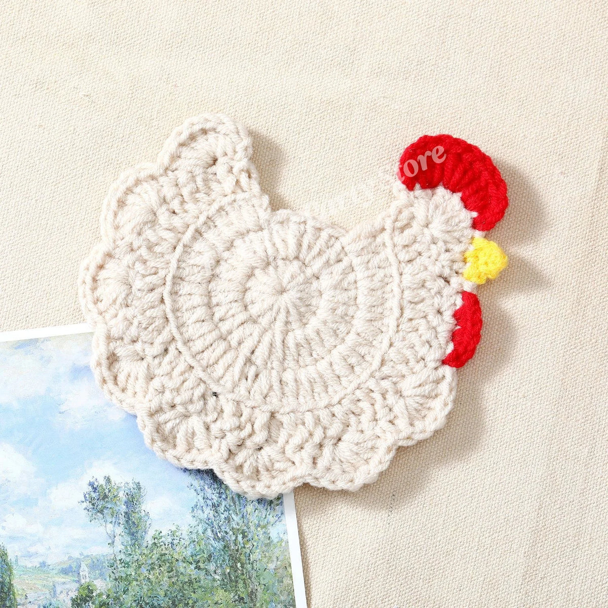 Handwoven Animal Crochet Cup Coasters – Kawaii 3D Desk Decor Crochet Cup Coaster Babs I