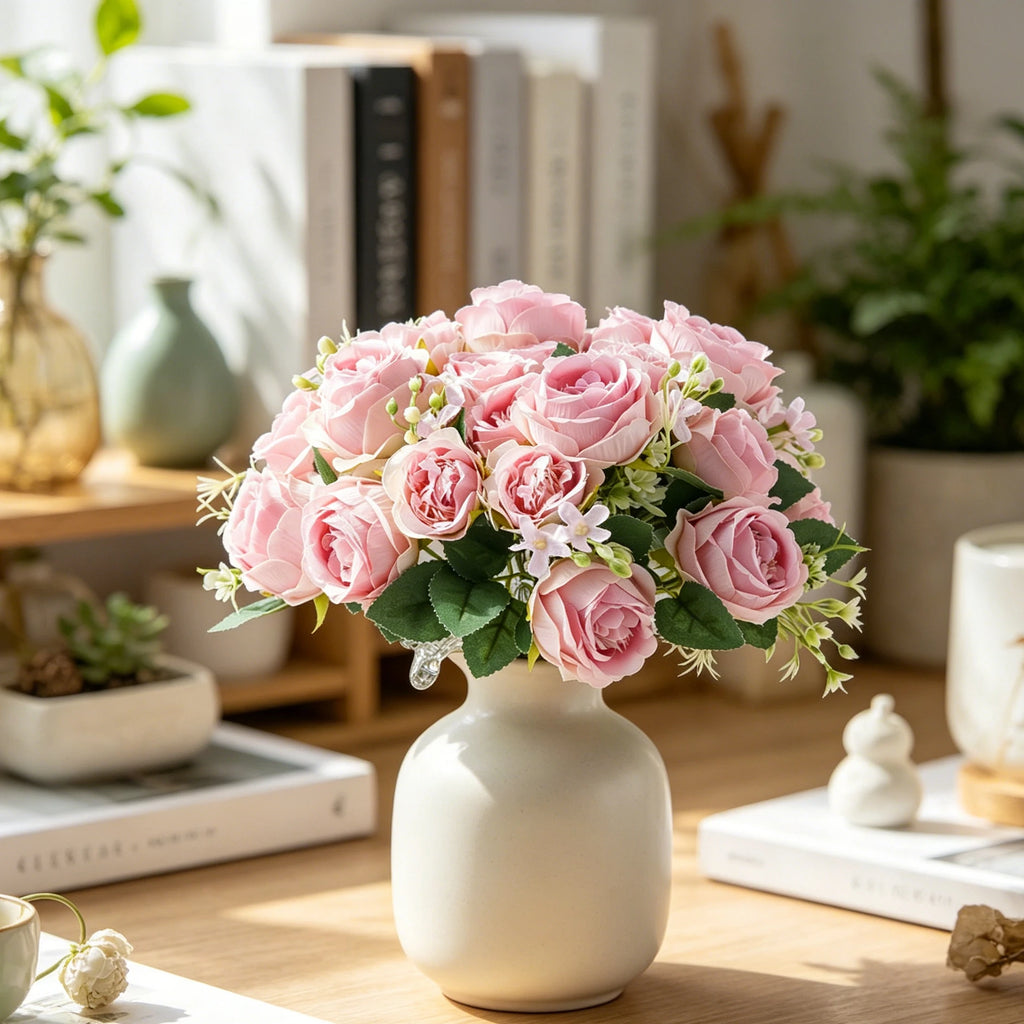 Artificial Silk Rose Bouquet for Wedding & Home Decor Artificial Flower Bouquet Babs