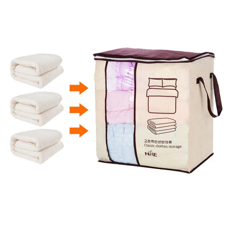 Non-Woven Portable Clothes Storage Bag | Folding Closet Organizer Clothes Storage Bag Babs