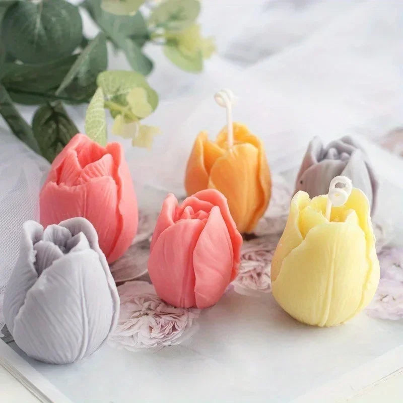 3D Tulip Silicone Mold – DIY Candle & Flower Soap Making Silicone Craft Mold Babs