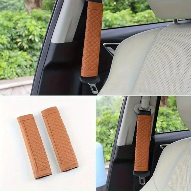 Universal PU Leather Car Seat Belt Cover Shoulder Pad Cushion Seat Belt Cover Babs