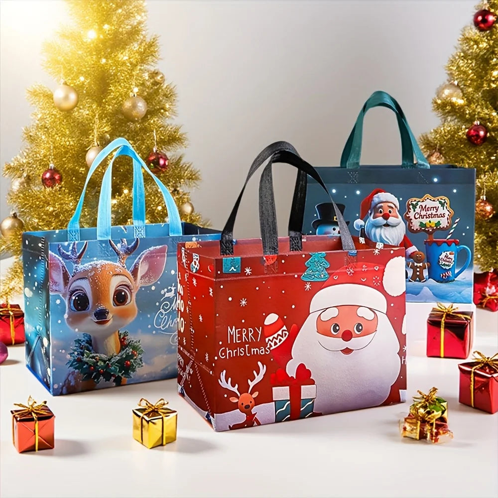 Reusable Non-Woven Christmas Gift Bags with Handles Christmas Gift Bags Babs