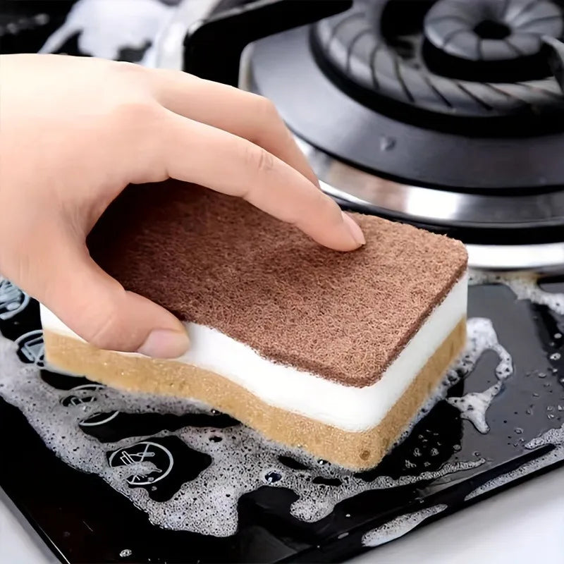 3-Layer Double-Sided Kitchen Scouring Sponge | Durable Kitchen Scouring Sponge Babs