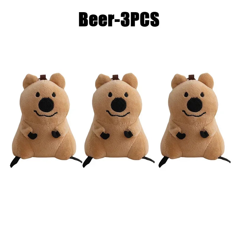 Plush Animal Hood Keychain DIY Craft Kit – Holiday Gift DIY Plush Craft Kit Babs Beer-3PCS