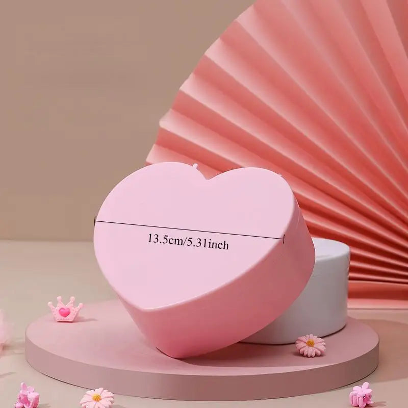 Pink Heart Jewelry & Makeup Storage Box – Double-Layer Mirror Jewelry Storage Box Babs