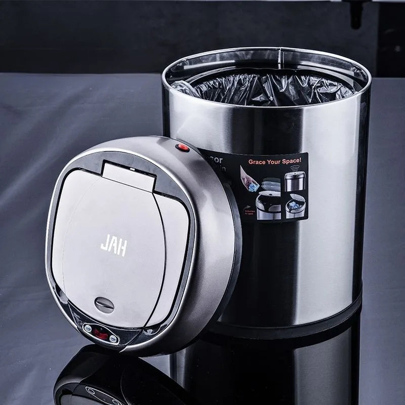 Automatic Sensor Stainless Steel Trash Can – Large Capacity Sensor Trash Can Babs