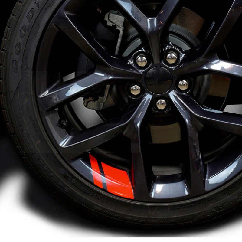 6Pcs Reflective Wheel Rim Vinyl Decals – Racing Stripe Stickers 16–21" Wheel Rim Decals Babs