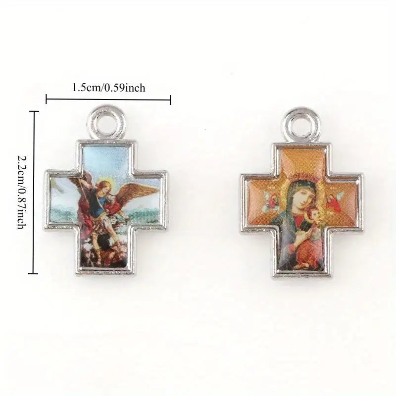 10Pcs Mixed Enamel Cross Crucifix Pendants for DIY Jewelry DIY Jewelry Pendants Babs