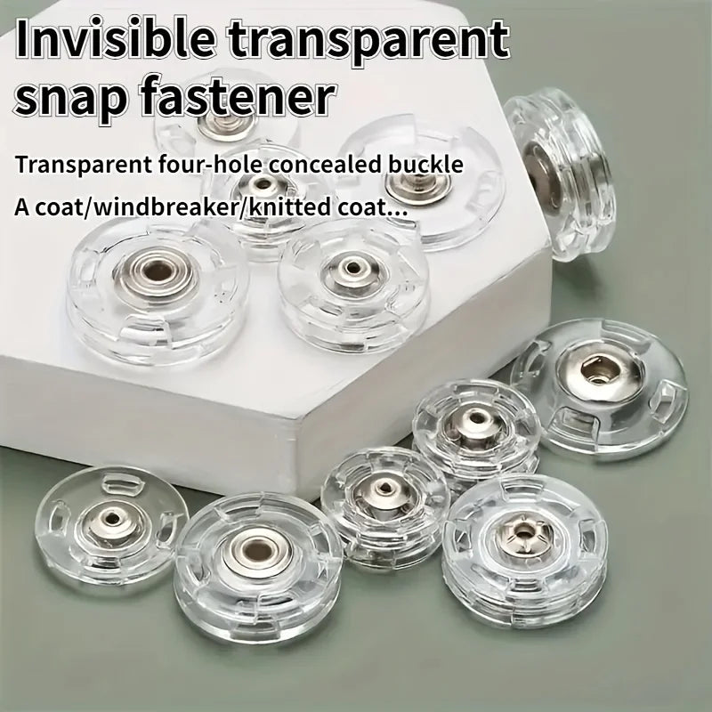 Invisible Snap Buttons for Shirts & Sweaters – 5/10 Pairs Clothing Snap Buttons Babs