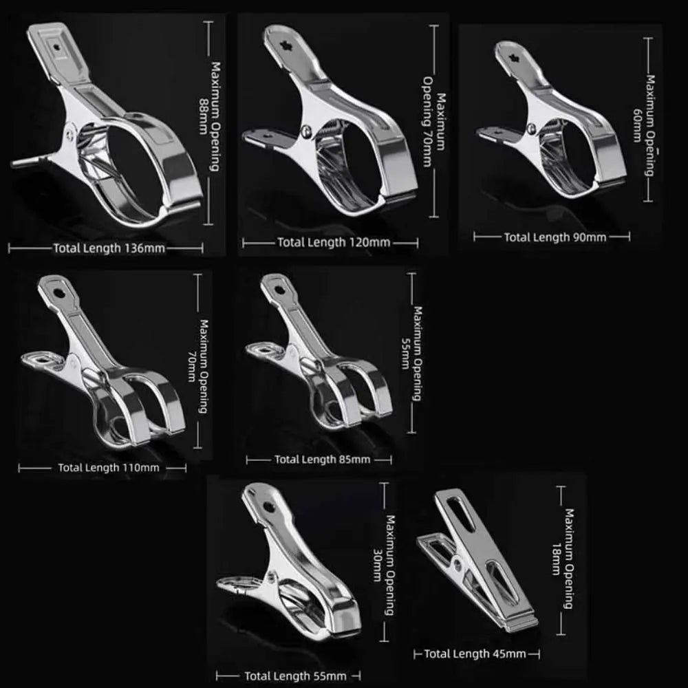 Heavy Duty Stainless Steel Clothes Pins & Beach Towel Clips Stainless Steel Clothes Clips Babs