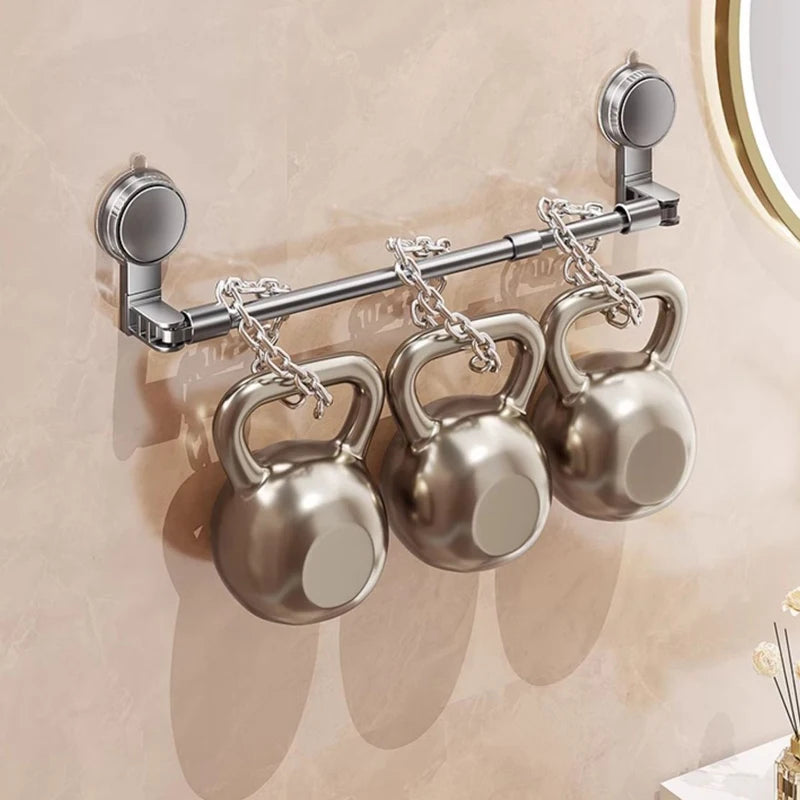 Retractable Suction Cup Towel Rack – No-Drill, 30–80cm Suction Towel Rack Babs