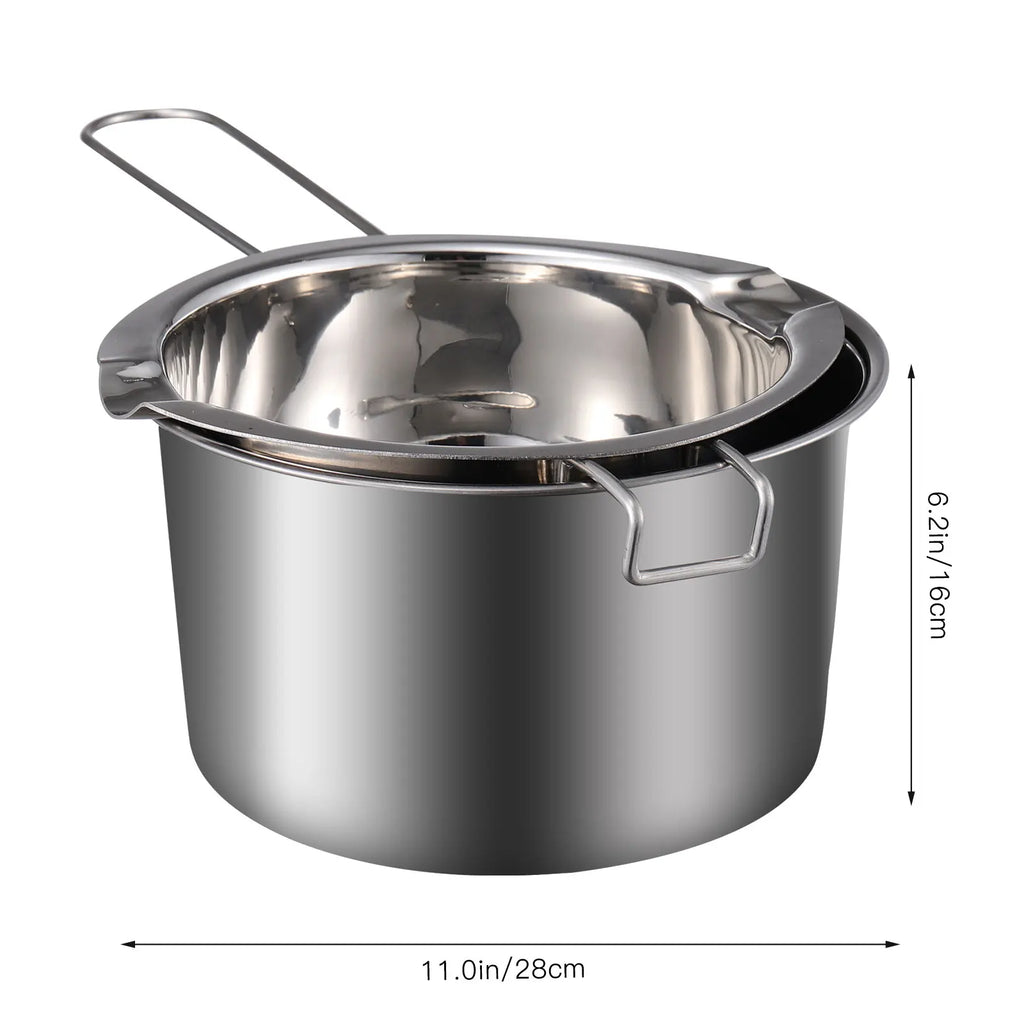 Stainless Steel Double Boiler Pot – Chocolate & Wax Melting Double Boiler Pot Babs 600ml