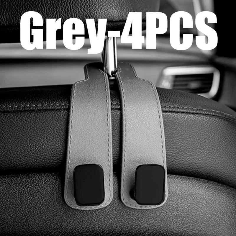 Car Seat Back Hook – Headrest Bag Hanger & Organizer Car Seat Organizer Babs Grey-4PCS