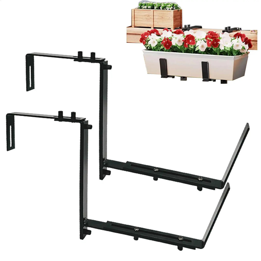 Adjustable Metal Railing Planter Bracket for Fence & Garden Planter Bracket Babs