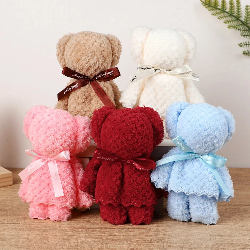 Teddy Bear Towel Gift 1-10Pcs | Baby Shower & Party Favors Novelty Towel Gift Babs