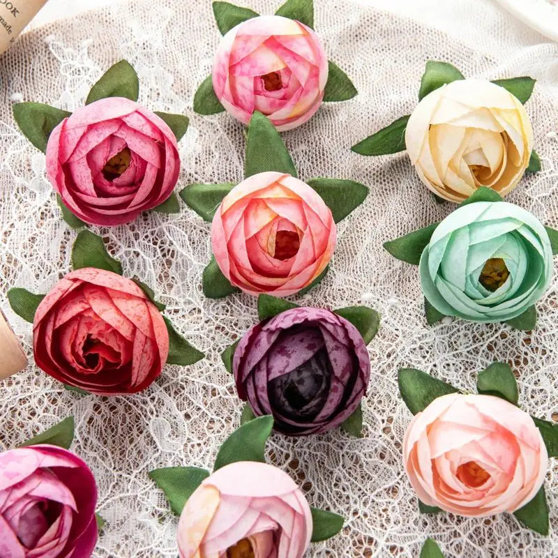Silk Artificial Tea Rose Flower Heads – Wedding & Home Décor Artificial Flowers Babs