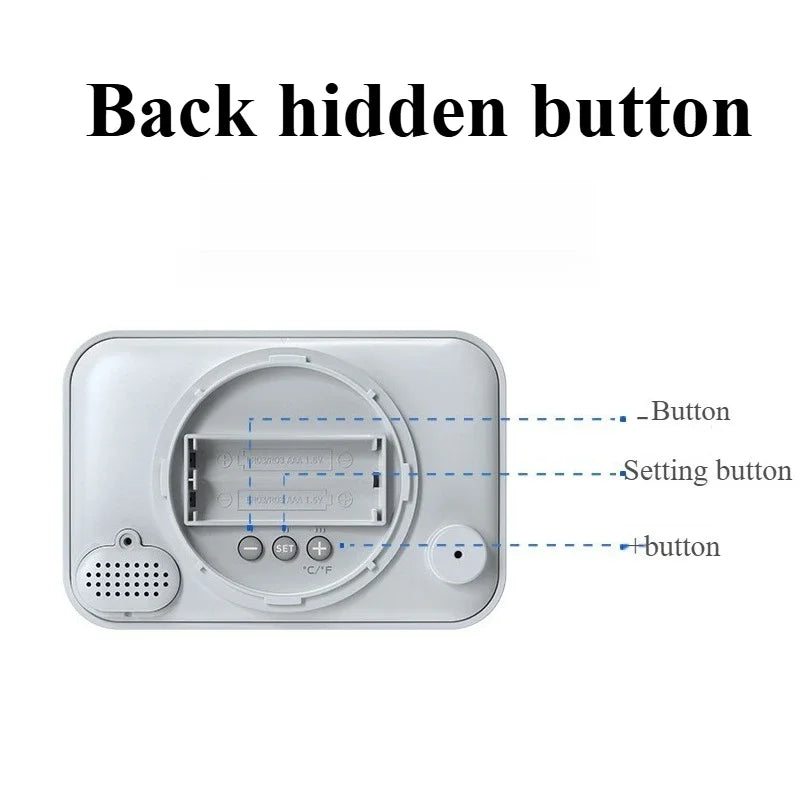 Oeny Multifunctional Digital Clock – Countdown, Alarm & Humidity Digital Desk Clock Babs