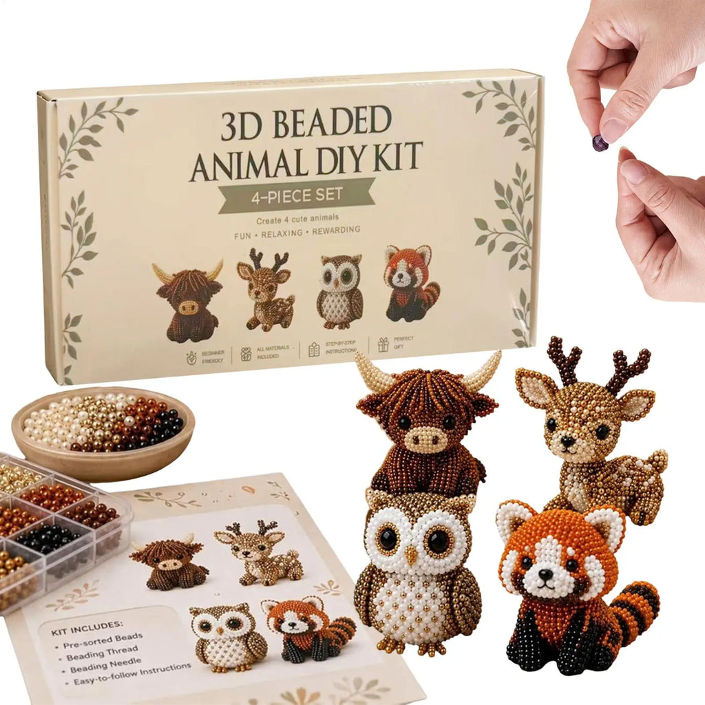 3D Animal Beading Craft Kit – DIY Bird & Tube Bead Set DIY Beading Craft Kit Babs
