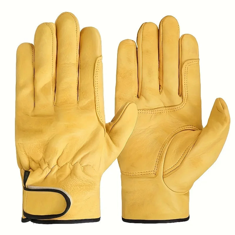 PU Leather Work Gloves – Gardening, Driving & Welding Work Gloves Babs yellow