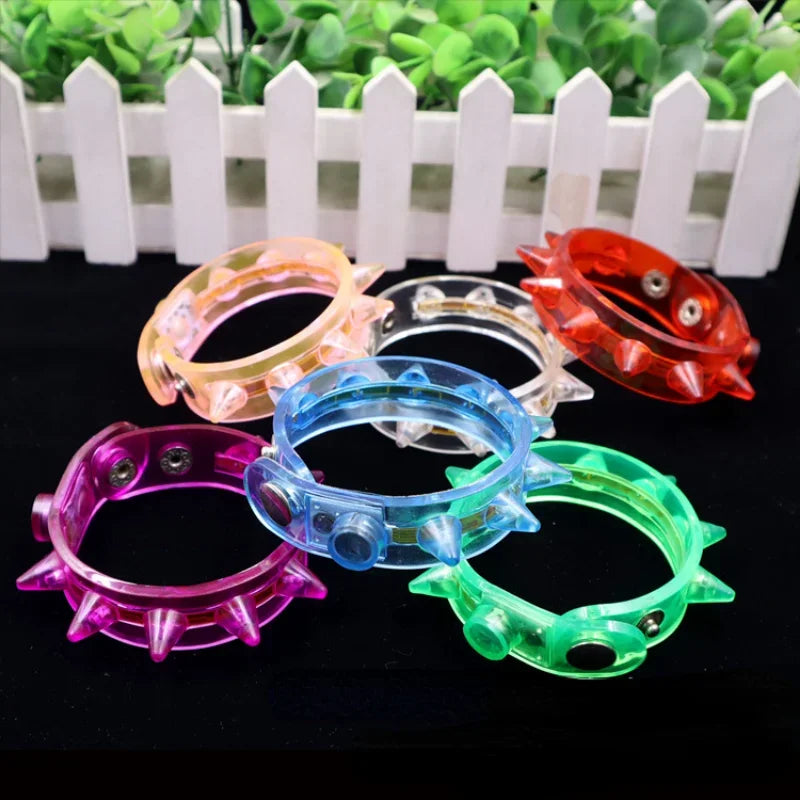 LED Light-Up Spiky Glow Bracelet – Party Wristband for All Ages LED Glow Bracelet Babs Default Title