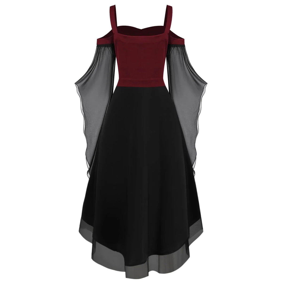 Women's Gothic Medieval Witch Dress – Plus Size Halloween Costume Gothic Costume Dress Babs