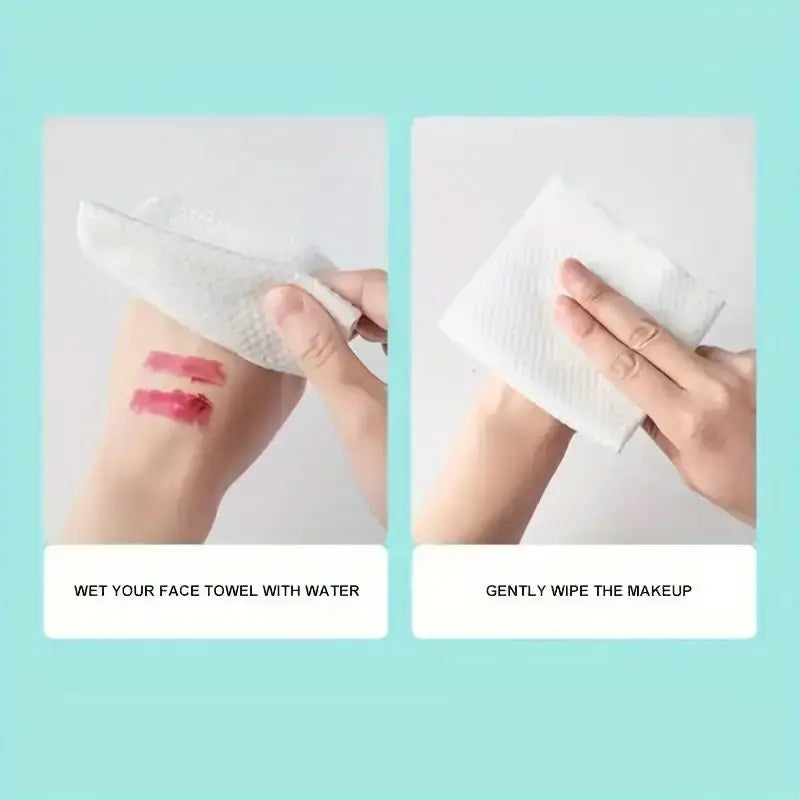 100/300PCS Disposable 100% Cotton Face Towels & Makeup Wipes Disposable Face Towels Babs