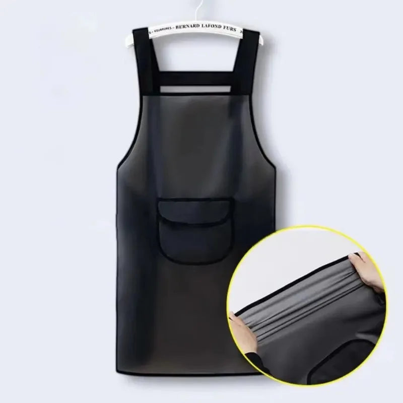 PVC Waterproof Kitchen Apron – Oil & Dirt Resistant, Transparent Kitchen Apron Babs