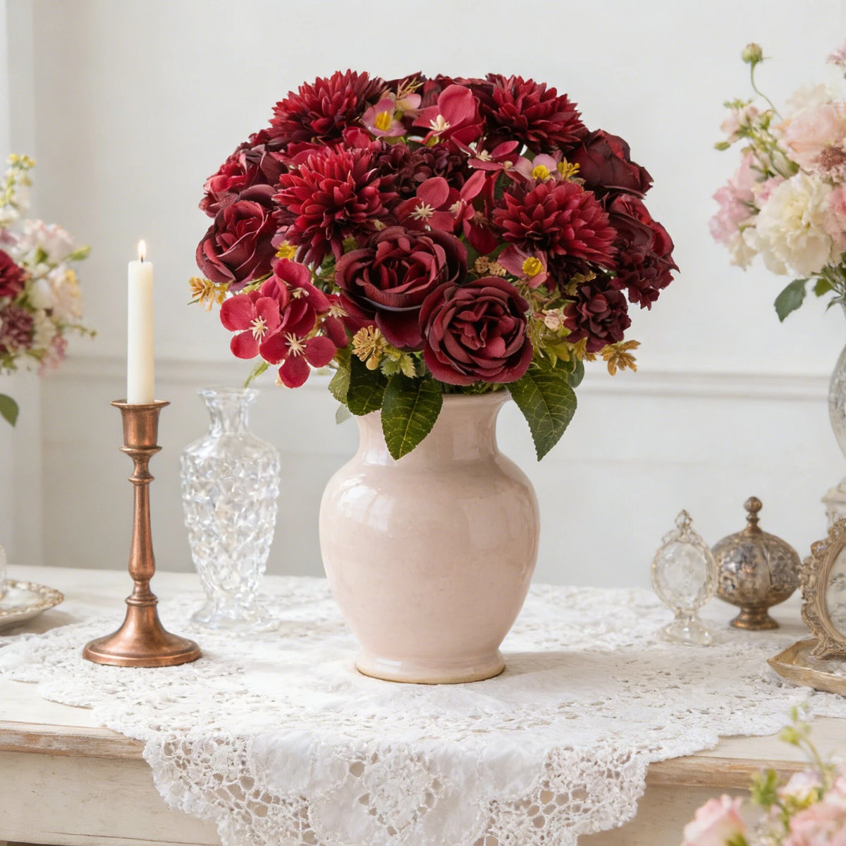 Silk Peony Artificial Flowers for Wedding & Home Décor Artificial Silk Flowers Babs