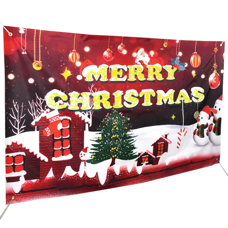 Christmas Photo Backdrop & Banner – Xmas Home Décor 2024–2025 Christmas Backdrop Banner Babs