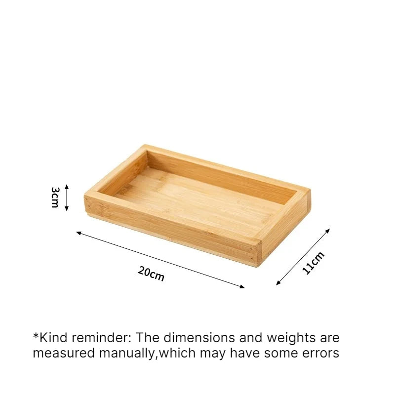 Bamboo Wood Serving Tray – Rectangular Tea & Food Tray Wooden Serving Tray Babs 01