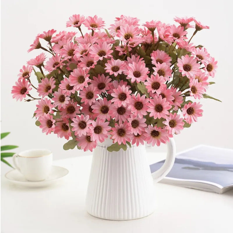 Artificial Silk Daisy Flowers – Wedding & Home Décor Bouquet Artificial Silk Flowers Babs