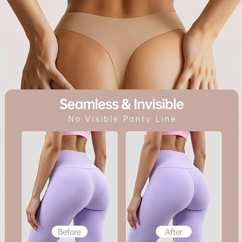 Seamless No-Show Thong Panties for Women – Invisible G-String Women's Thong Panties Babs