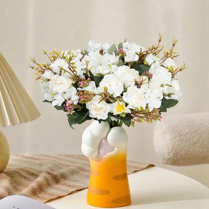 Silk Peony Rose Artificial Flowers for Wedding & Home Décor Artificial Silk Flowers Babs