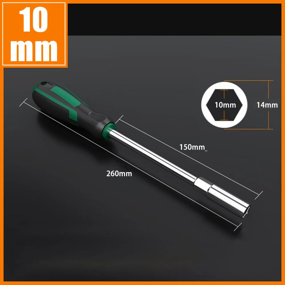 Hex Deep Socket Screwdriver Wrench 5–14mm | Nut Driver Tool Socket Nut Driver Babs 10mm
