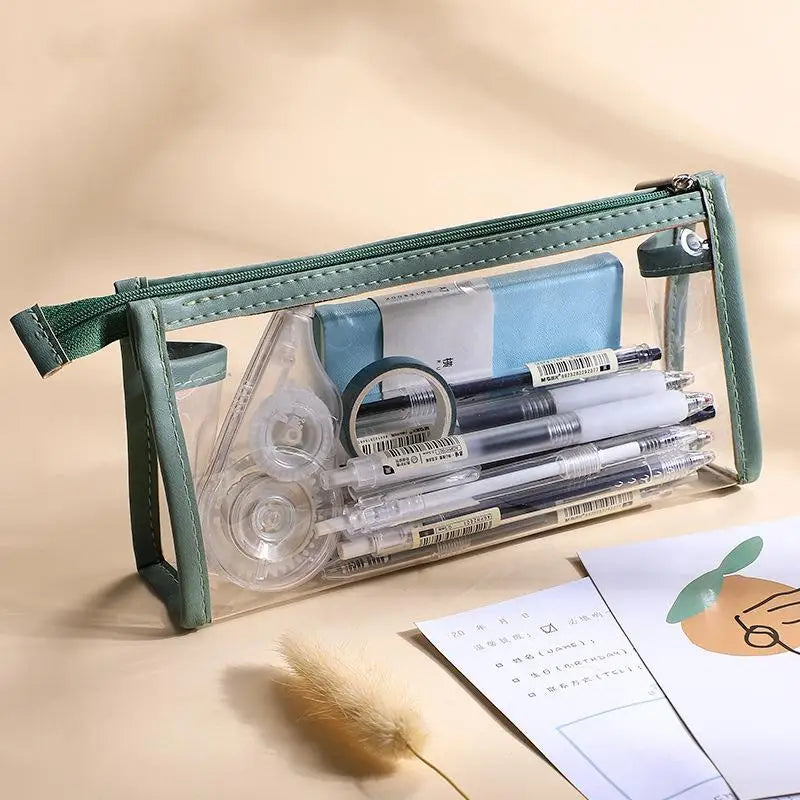 Transparent Pencil Case Large Capacity Kawaii Pen Bag Transparent Pencil Case Babs A5